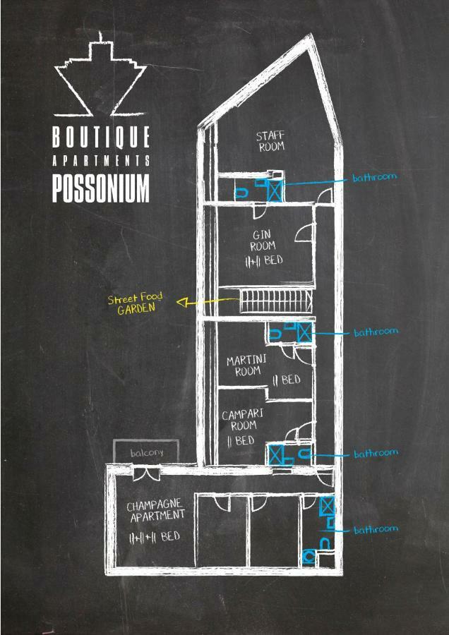 Street Food Possonium Apartments Bratislava Exterior photo